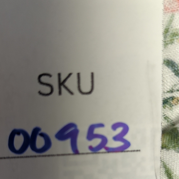 00953 Saks Fifth Ave Floral Linen Skirt White Green Size Small preppy summer - Picture 5 of 6